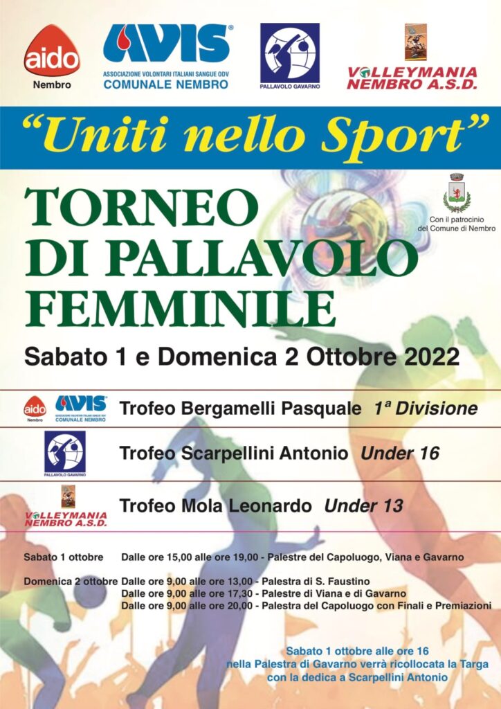 Volantino torneo di pallavolo femminile